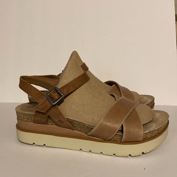 Josef Seibel Clea 10 Tan Platform Leather Sandals - Picture 5 of 11